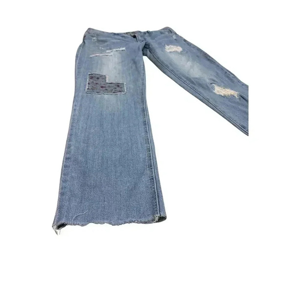 Artisan Craft Democracy Women's Patchwork Distressed Jeans Size 15 Blue - Picture 4 of 9